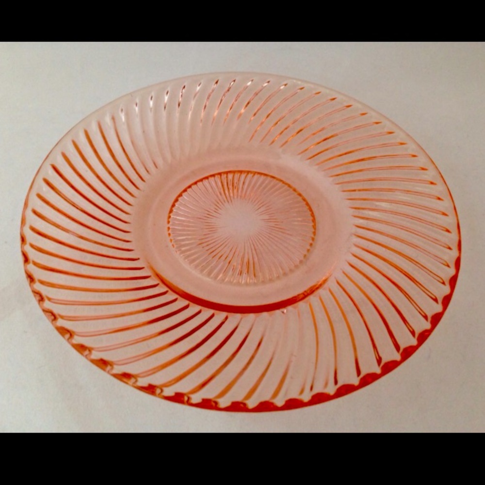 Vintage Federal Depression Glass "Diana" Pink Saucer